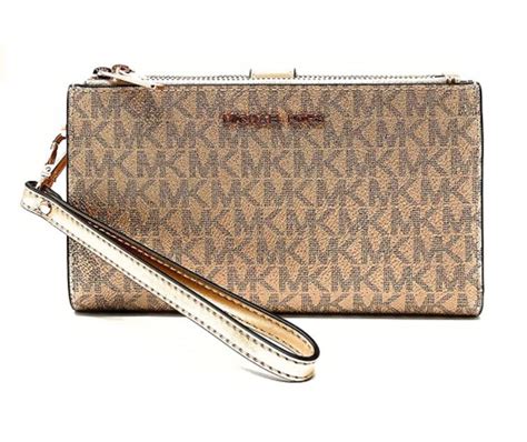 New! MICHAEL KORS Double Zipper Wristlet w/Pocket 